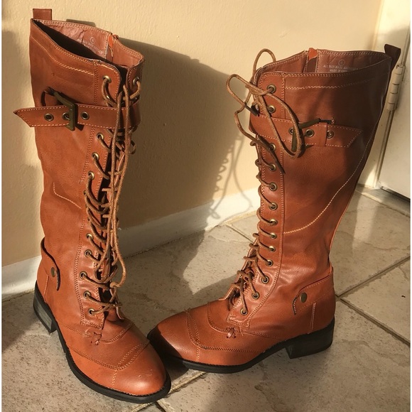 Shoes - New brown leather tall boots New Never Worn